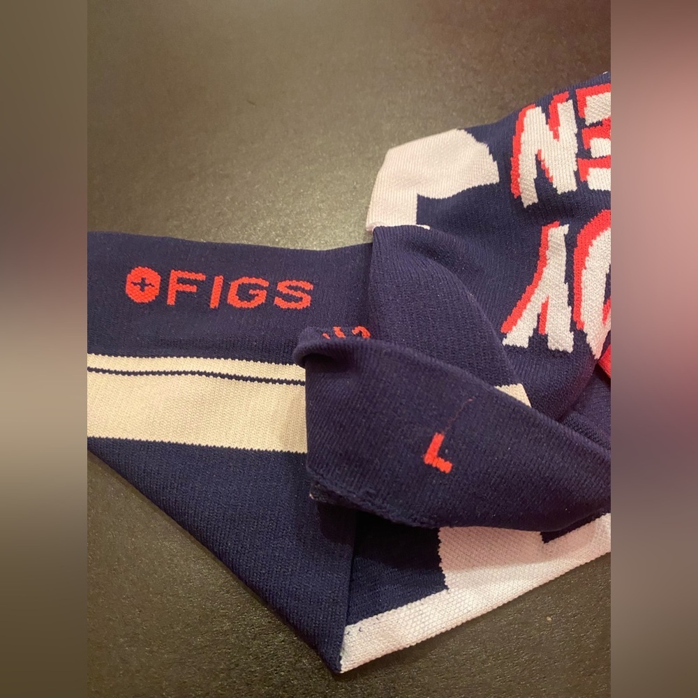 FIGS Compression Socks READY WHEN YOU ARE Navy Blue Size Large NWOT - Picture 4 of 4